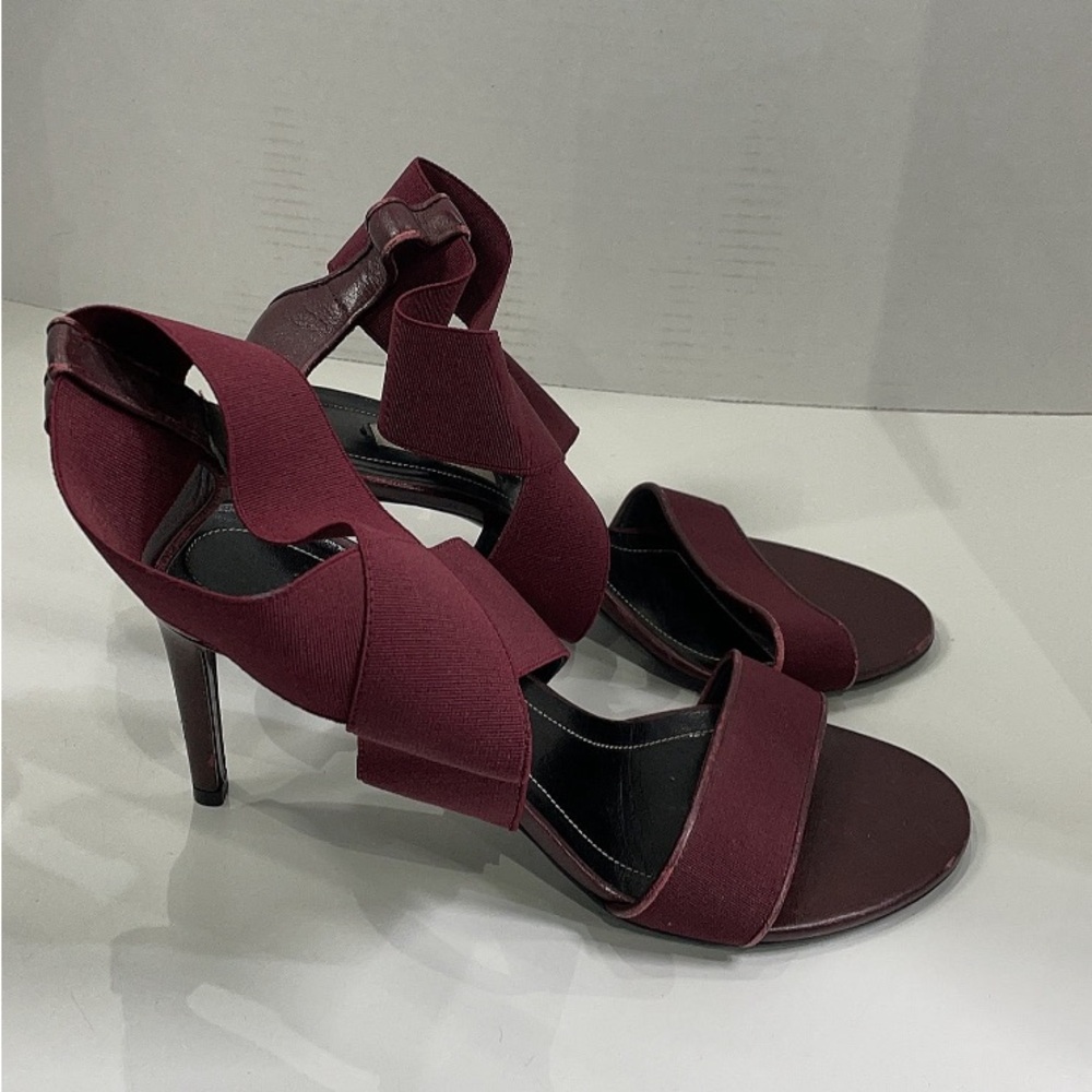 Balenciaga Valentine’s Day ready deep Burgundy Heeled Sandals 37.5 (7 1/2) 326 - Picture 8 of 12
